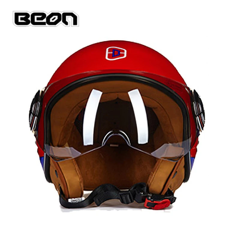 BEON bright red Nano ece approved half helmet   ebike helmet electric scooter helmets