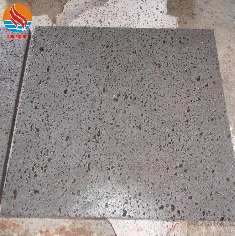 Черная вулканическая Лавовая каменная плитка 45x45