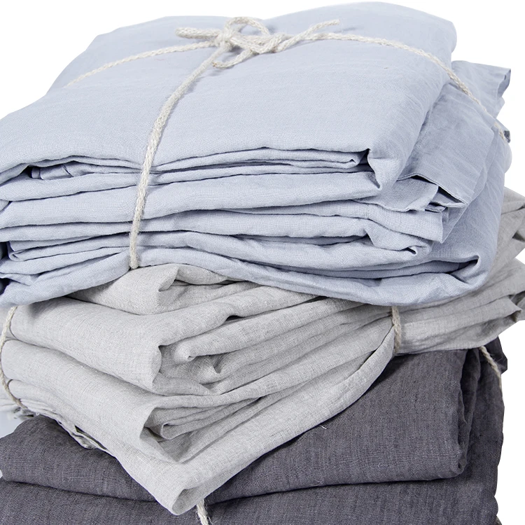 Wear-resisting cheap stonewashed pure organic linen fabric wholesale