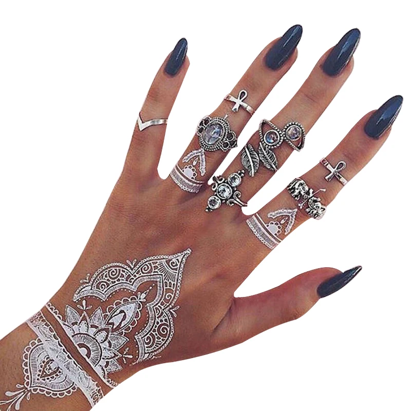 Женская сексуальная тату-наклейка из хны с белыми кружевами, Новые товары, тату для невесты