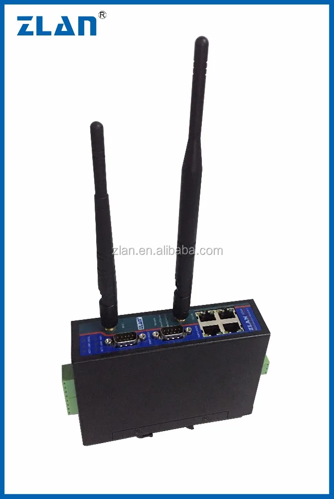 
ZLAN8304N2-3 2 ports 4 Ethernet Port 3G 4G to Wifi RS232 485 422 Mutual Conversion Router modem P2P N2N serial device server 