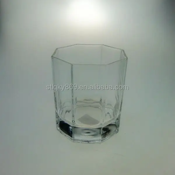 Red bull energy drinks 250 ml glass cup Octagon shape design wine glass drinkware