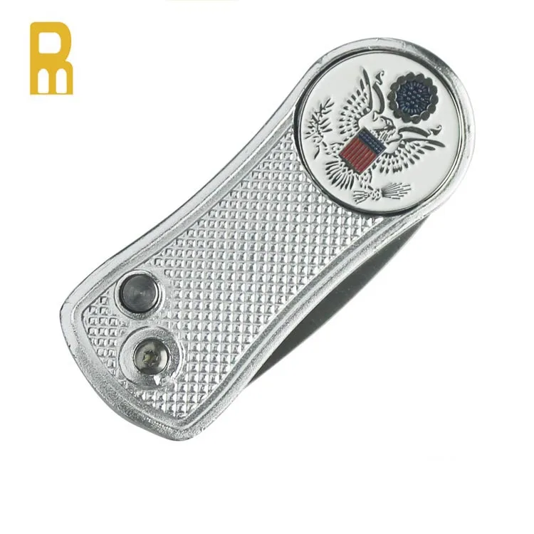 Green Buddy Switchblade Action Divot Repair Tool/Club Prop/ Cleaner With Magnetic Ball Marker