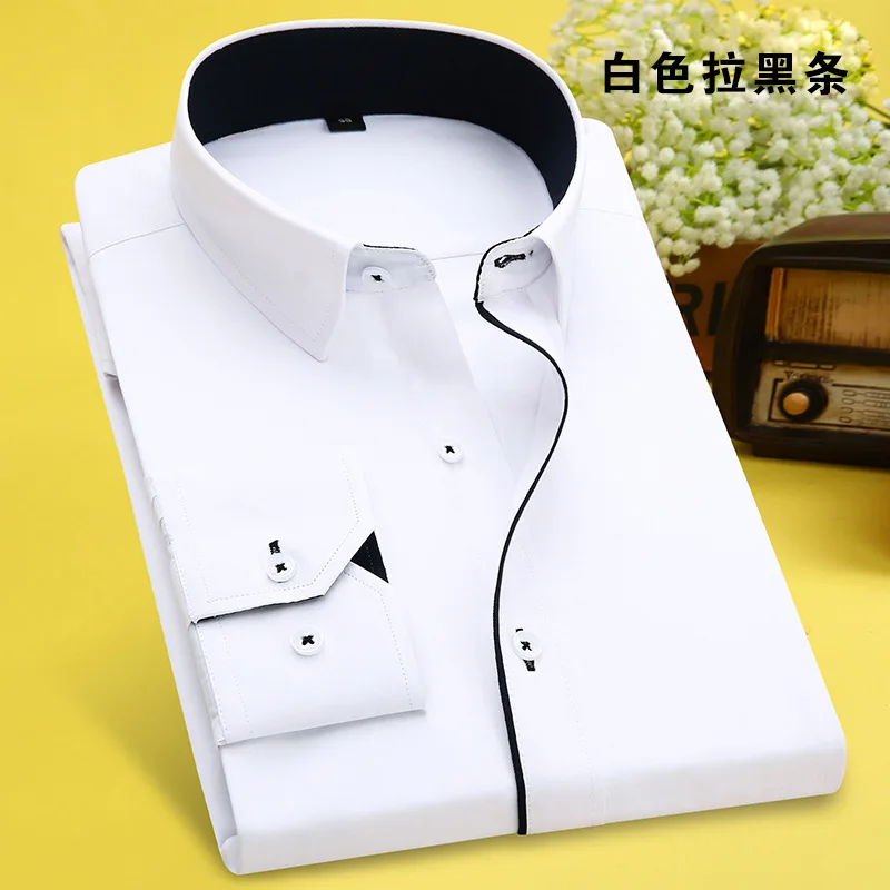 2023 New Autumn Fashion Brand Men Clothes Slim Fit Men Long Sleeve Shirt Plus Size 15 colors Casual Men Shirt