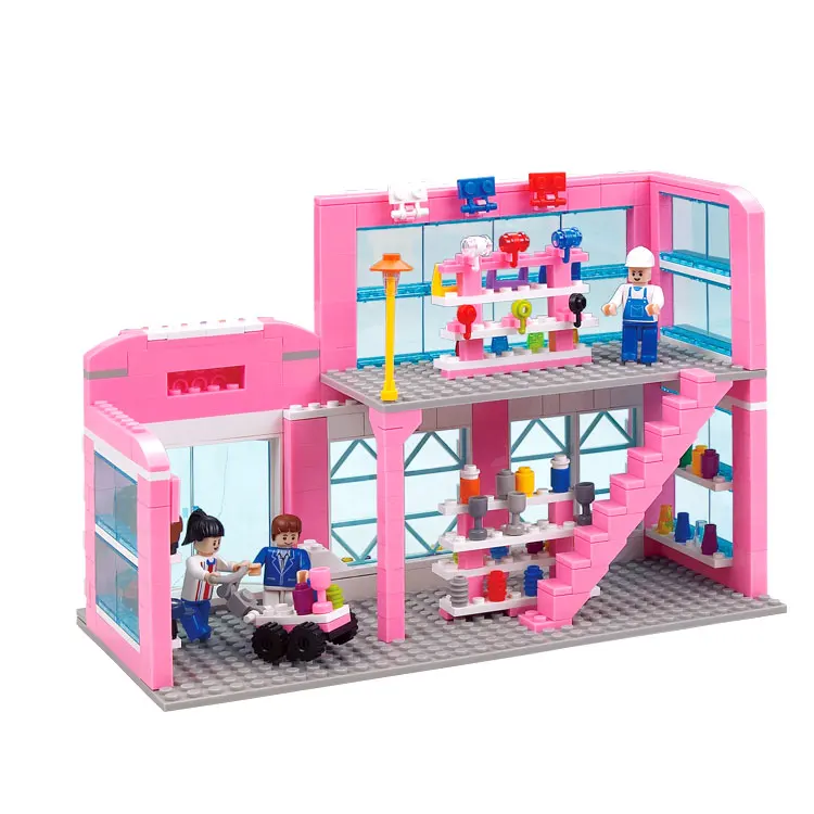 Оптовая продажа пластиковых рынок ужина большой набор Кирпичи Игрушки