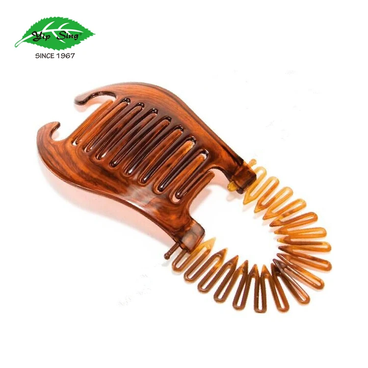 Banana Combs Hair Clip French Side Comb Holder Soft and Bendable Plastic Clip