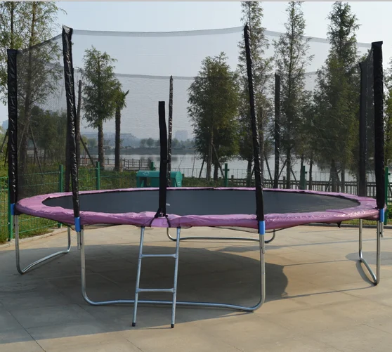 14ft bungee trampoline bed for kids and adults with Black PP material jumping mat