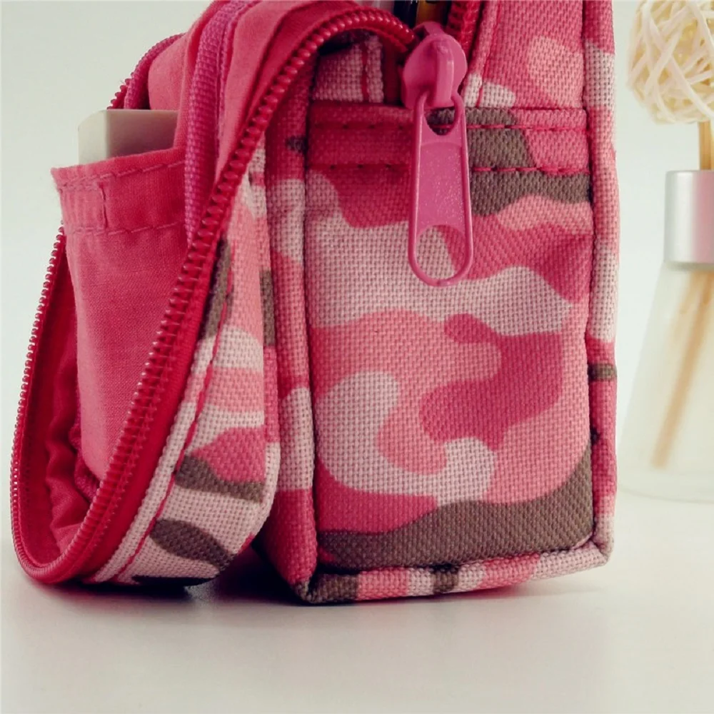 Lower price OEM logo Vertical canvas pencil bag