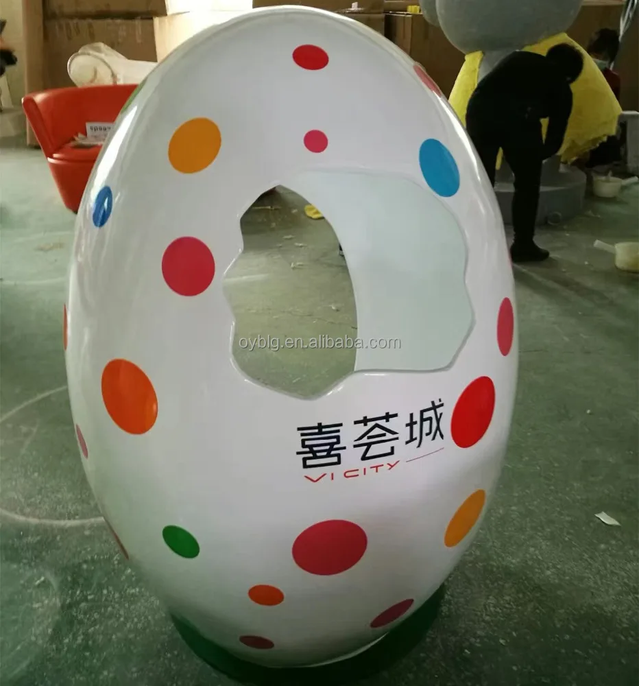 colorful decorative egg FRP Ester Eggs Fiberglass Color Eggs