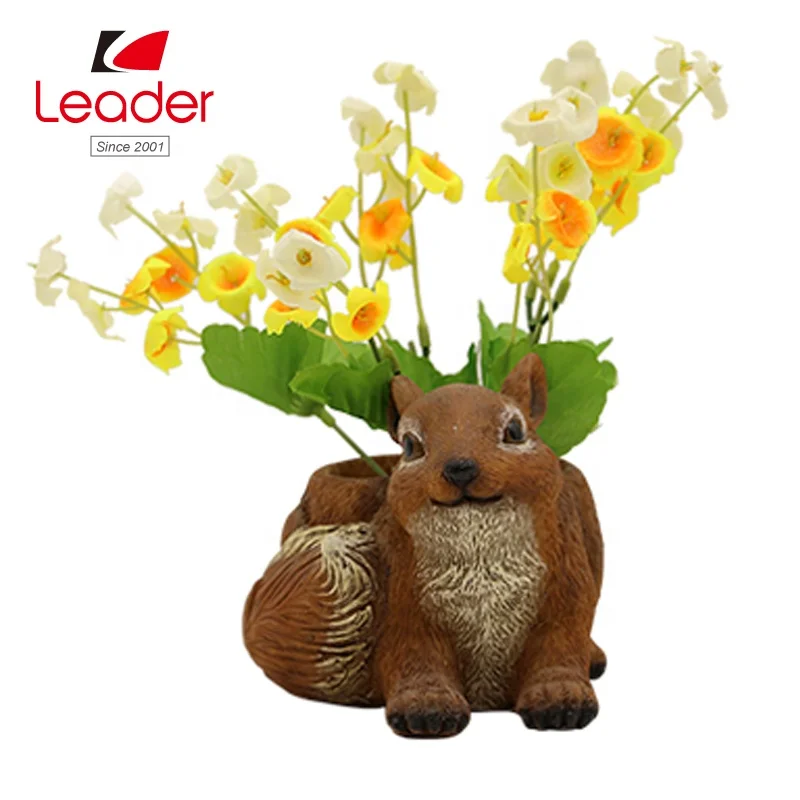 Custom Painted Cute Animals Resin Cartoon Sheep Statue Colorful Flower Pot sheep flower pot