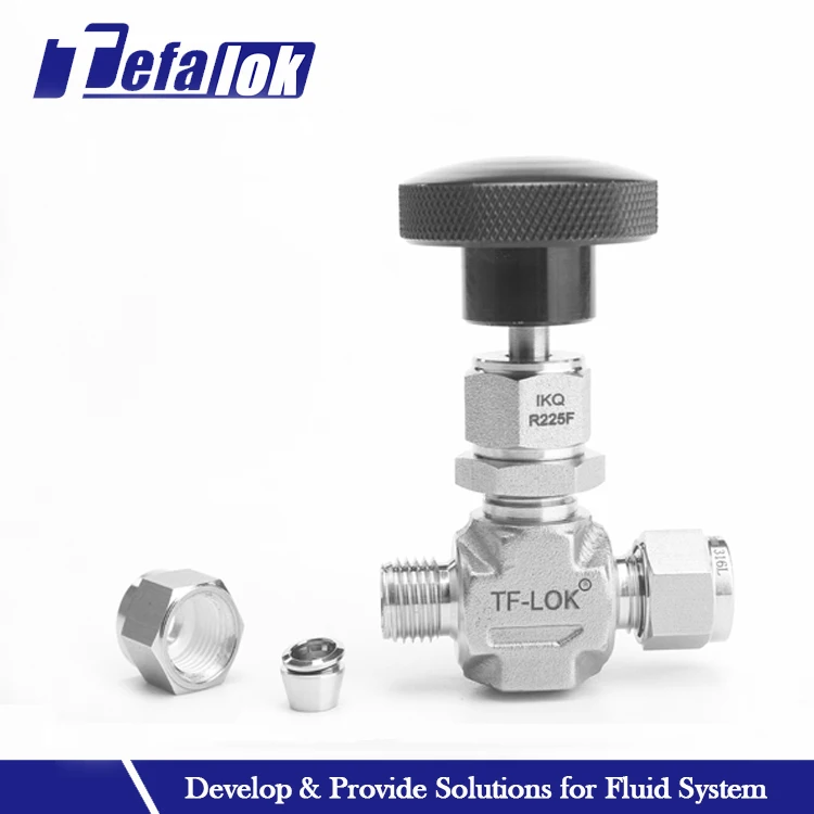 1/2 NPT Stainless Steel Needle Valve With Flange Ends 200psi Mounted Integral 1/8 inch Bonnet Needle Valve