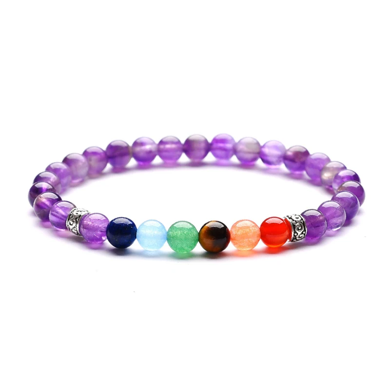 Trade Insurance High Quality 7 Chakra 6MM Natural Stone Bracelets For Women