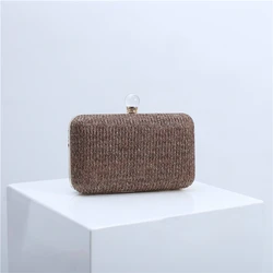 New design high-class wedding dress handbag evening clutch bag with bead