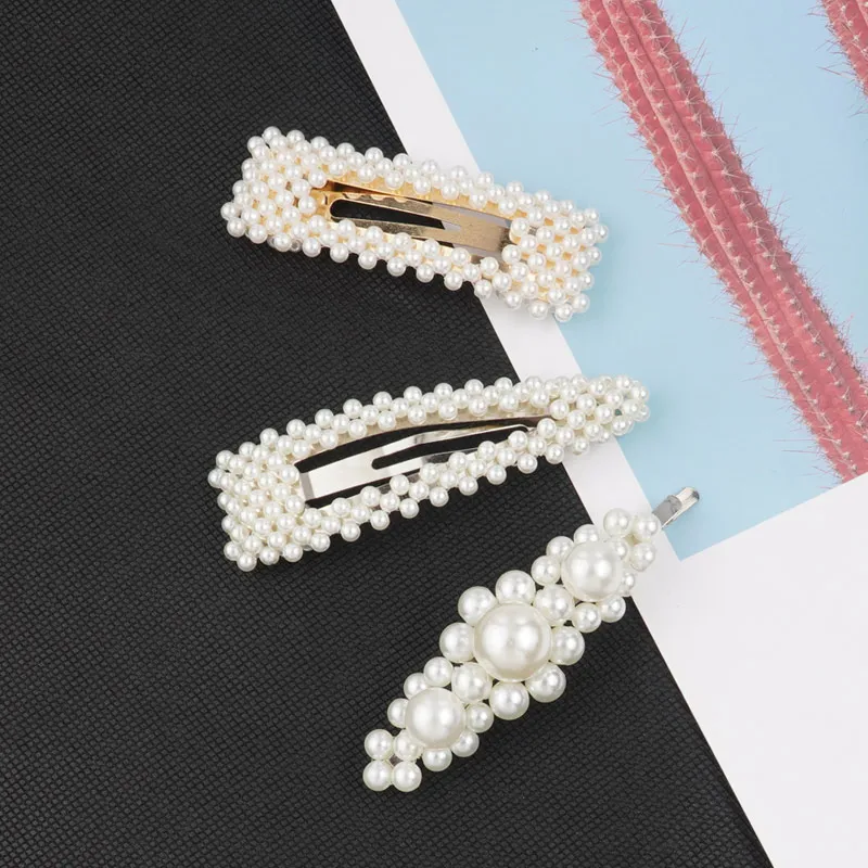 New Fashion custom hair pin Beauty Barrettes Pearl Hair Clip for Women Hair Accessories  korean hairclips