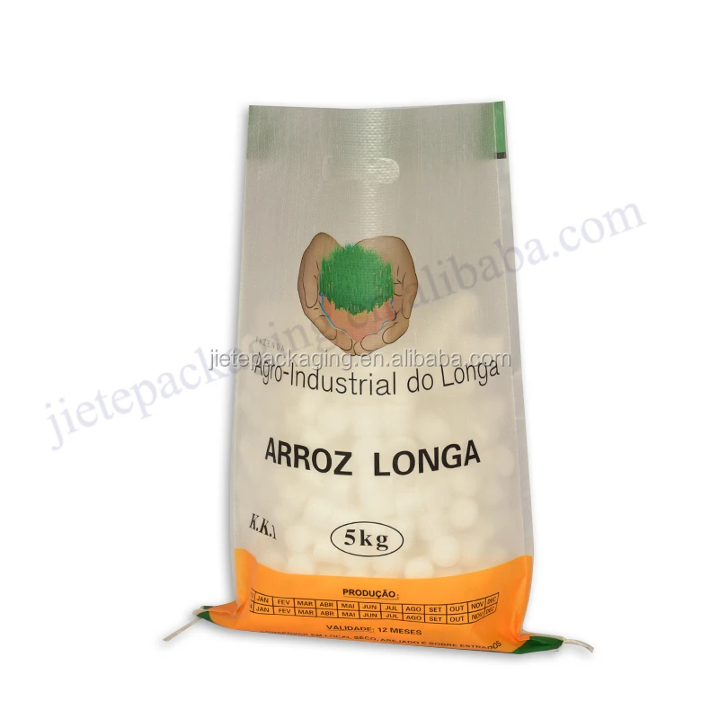 5kg transparent plastic bopp laminated pp woven grain seed packing bag for corn,wheat,bean,peanuts,rice,flour