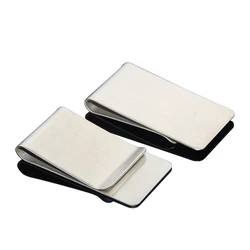 Hot Selling Promotional Gift Metal Cash Clips High Polish Stainless Steel Silver Blank Money Clip