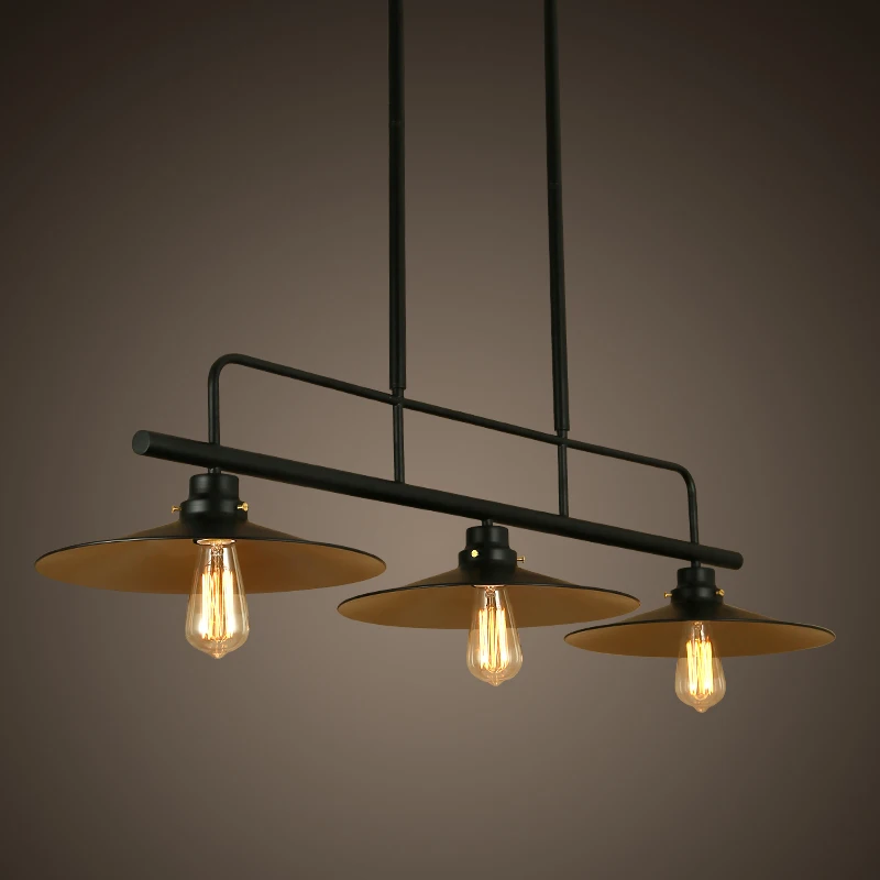 2 3 Lights vintage industrial traditional kitchen dining room iron hanging lighting pendant lamp