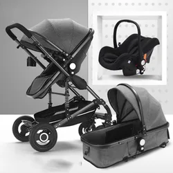 Cute Cartoon 2-in-1 Foldable Car Stroller Wagon Folding Trolley Baby Products