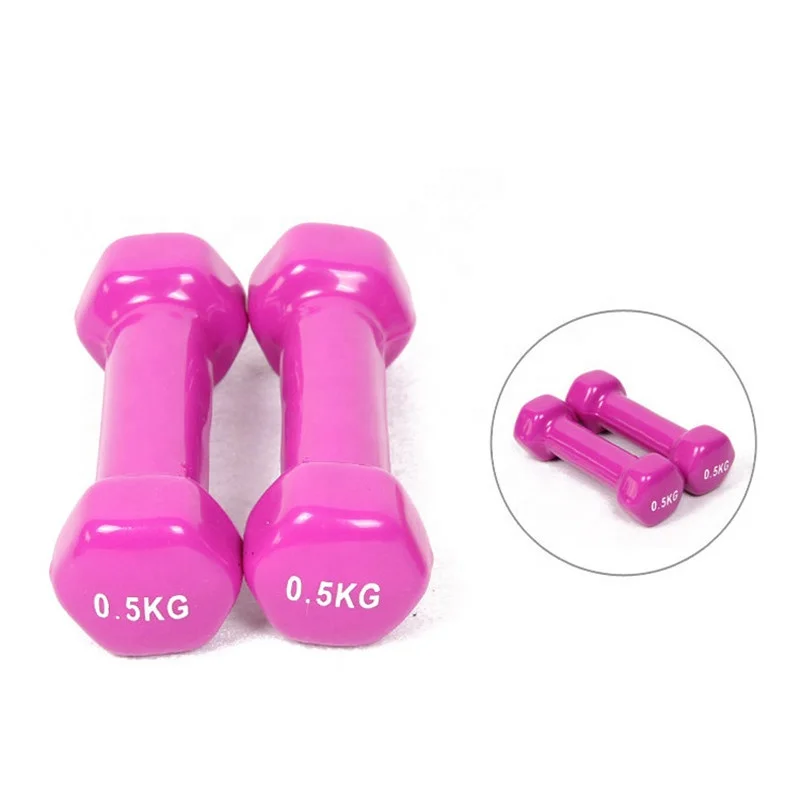 Fitness Equipment Wholesale Color Cast Iron Neoprene Color Hex Dumbbell Rubber
