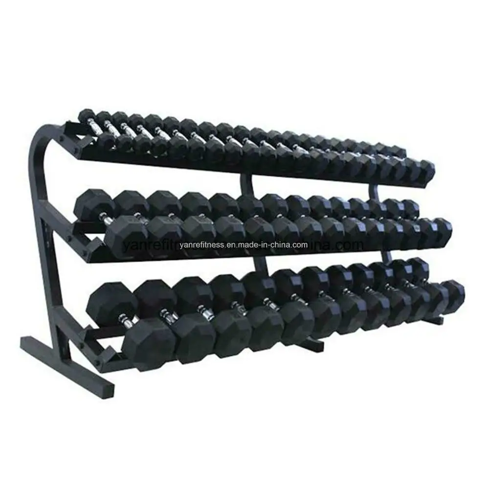 
Wholesale Weights Fitness Equipment Dumbbells Gym Accessories Rubber Coated Hex 