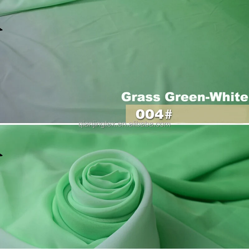 Good drapery 100% polyester plain woven printed gradient chiffon fabric for cosplay