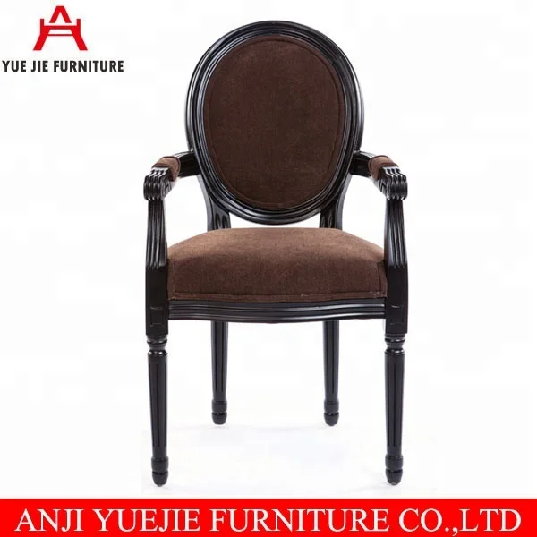 Винтажный обеденный стул французский Луис с круглой спинкой