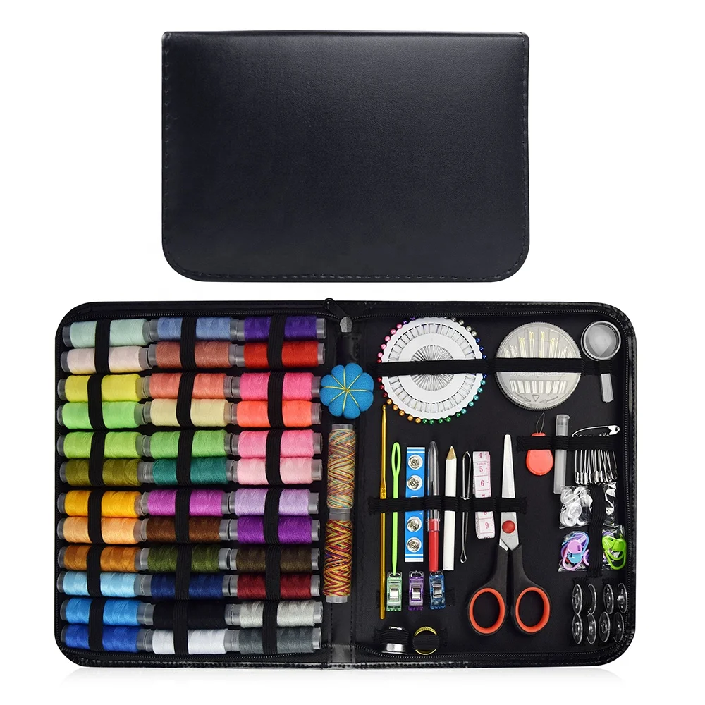 183pcs sewing kit accessories made by sewing  machine,Including scissors, thread, tape measure, needle, etc.