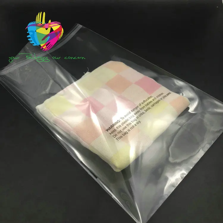 Clear Transparent T-shirt Plastic Bags OPP Poly Cellophane Bag Verpackung