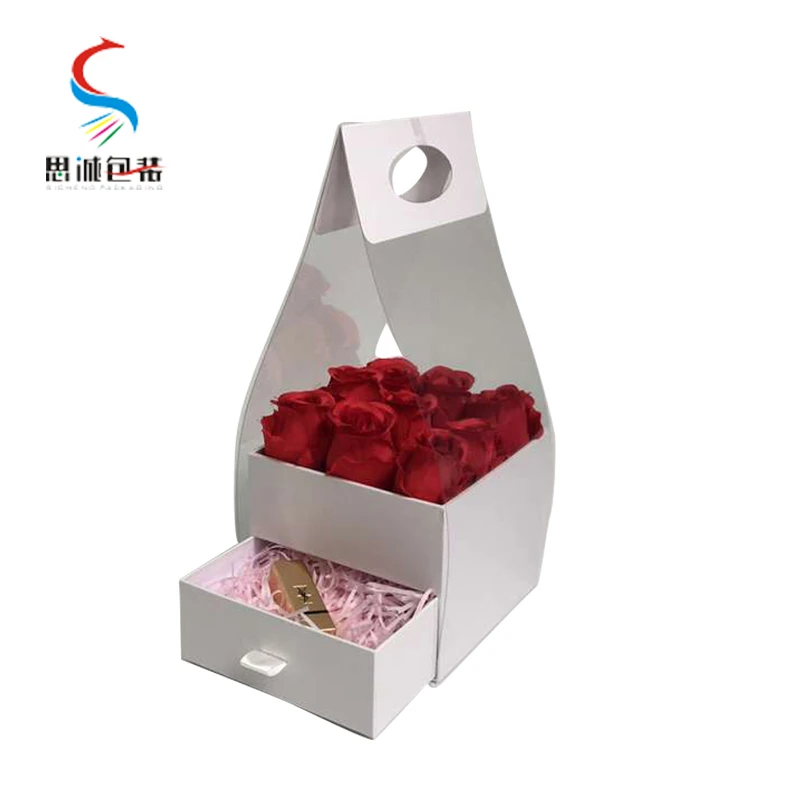 Different Color Cardboard Luxury Rose Flower Box for Gift