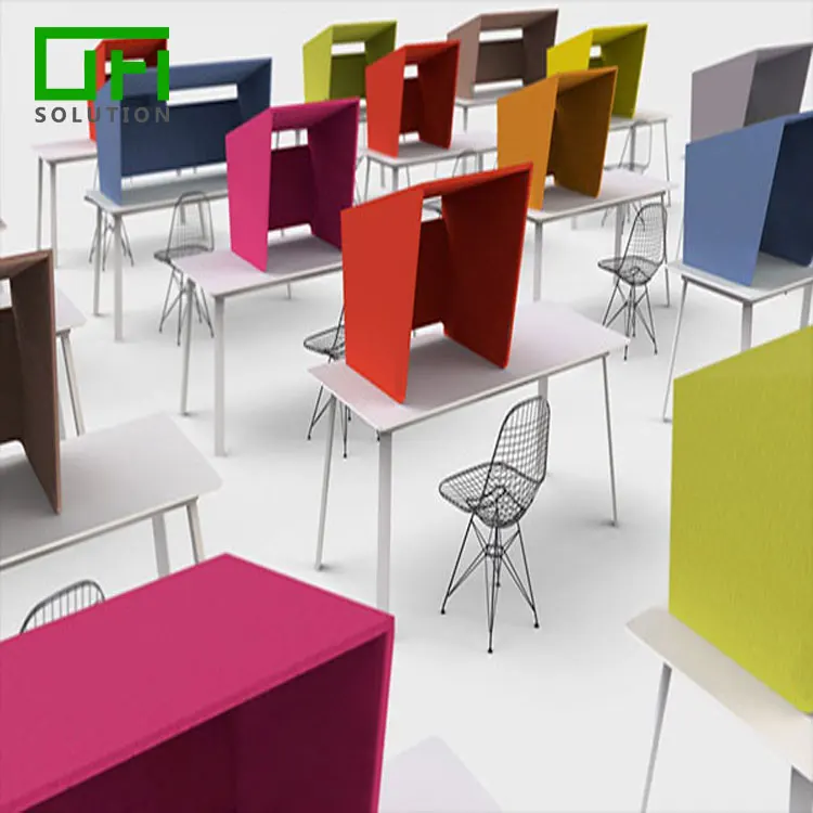Customize Office Phone Booth High Effectively Soundproof PET Polyester Fiber Acoustic Divider Office Cubicle