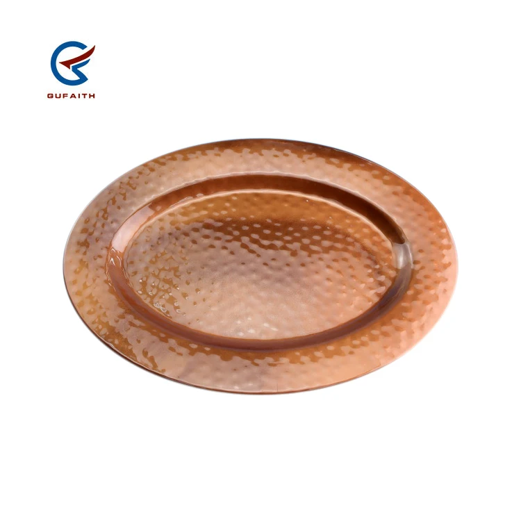 High Quality 5 Color Bronze Melamine Oval Plates Platter Tray
