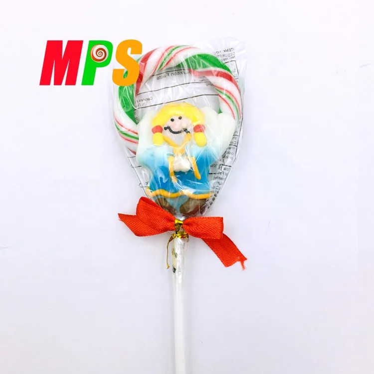 High Quality Christmas Series Shaped of Wreath Lollipop Hard Candy