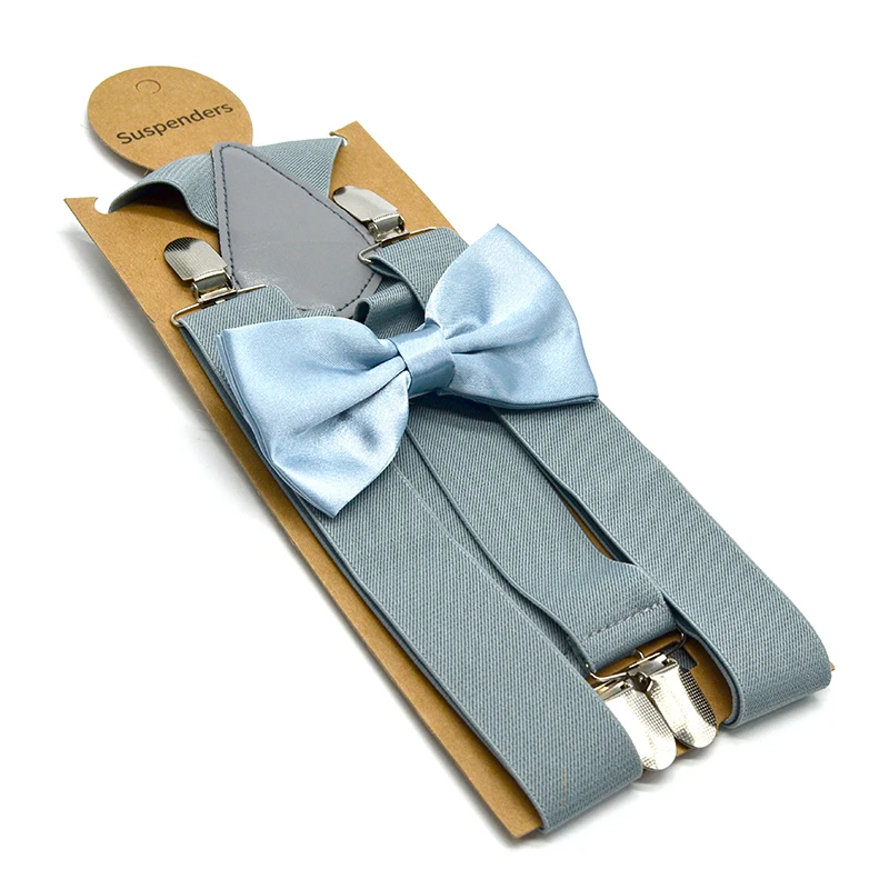 Мужские подтяжки галстук-бабочка комплект унисекс полиэстер материал высокая эластичность 4 клипы 3,5 см ширина 120 см длина Популярные brace галстук