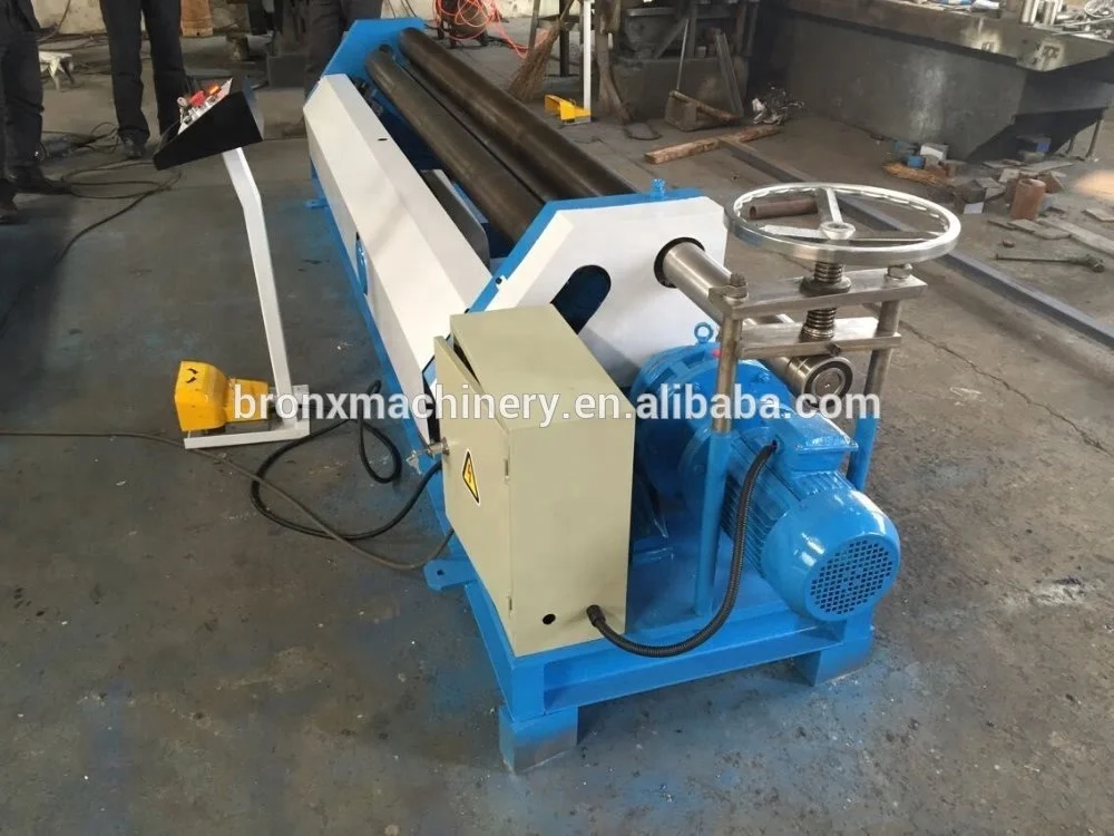 asymmetrical three roller metal plate sheet board  rolling bending machine device equipment
