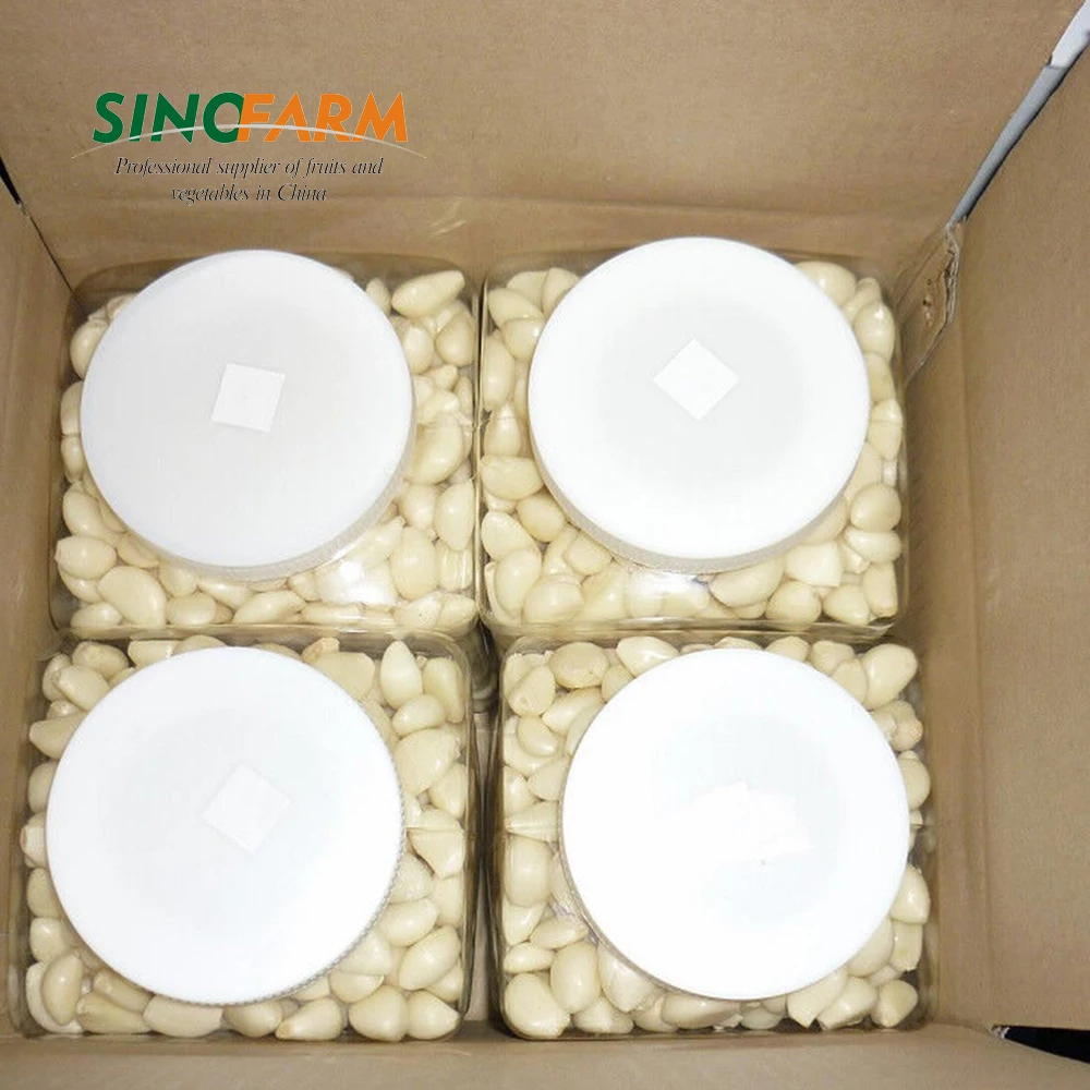 Nitrogen packed peeled garlic in jar with competitive price