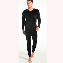 mens penis underwear plus velvet thicken keep warm long johns thermal underwear with shirt and pant