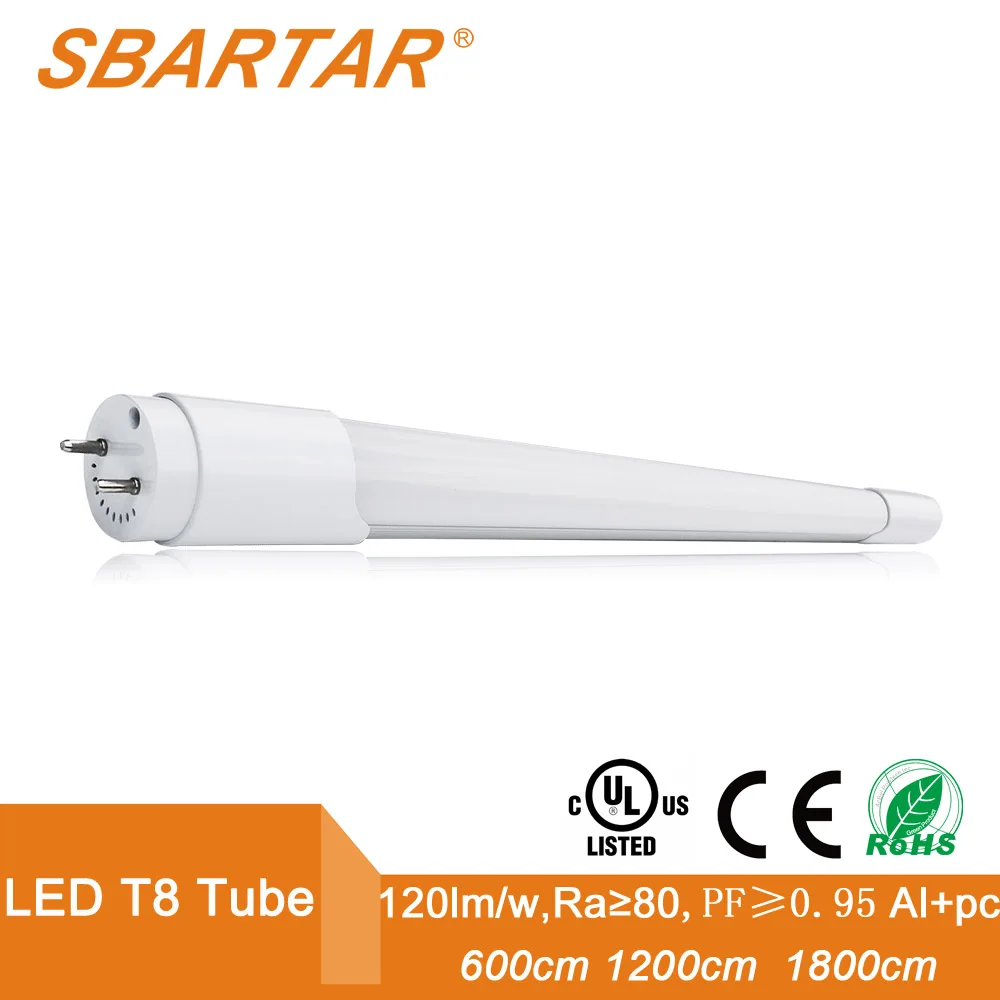120lm/w CRI> 80 Круглая форма горячая t8 светодиодные трубки 22 Вт AC120-277v