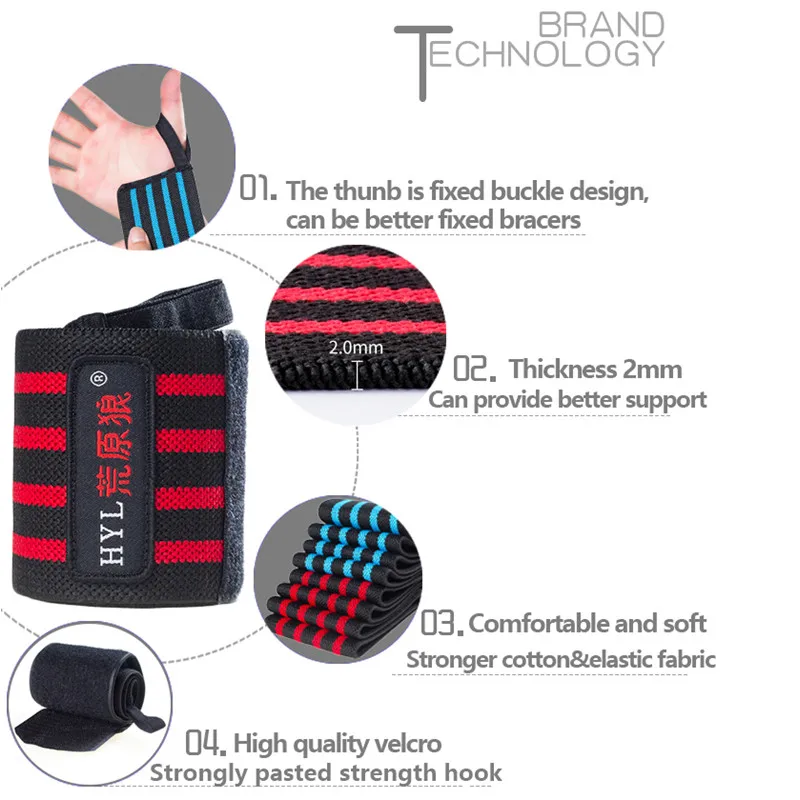 HYL-2633 custom weight lifting gloves with wrist wraps for gym training