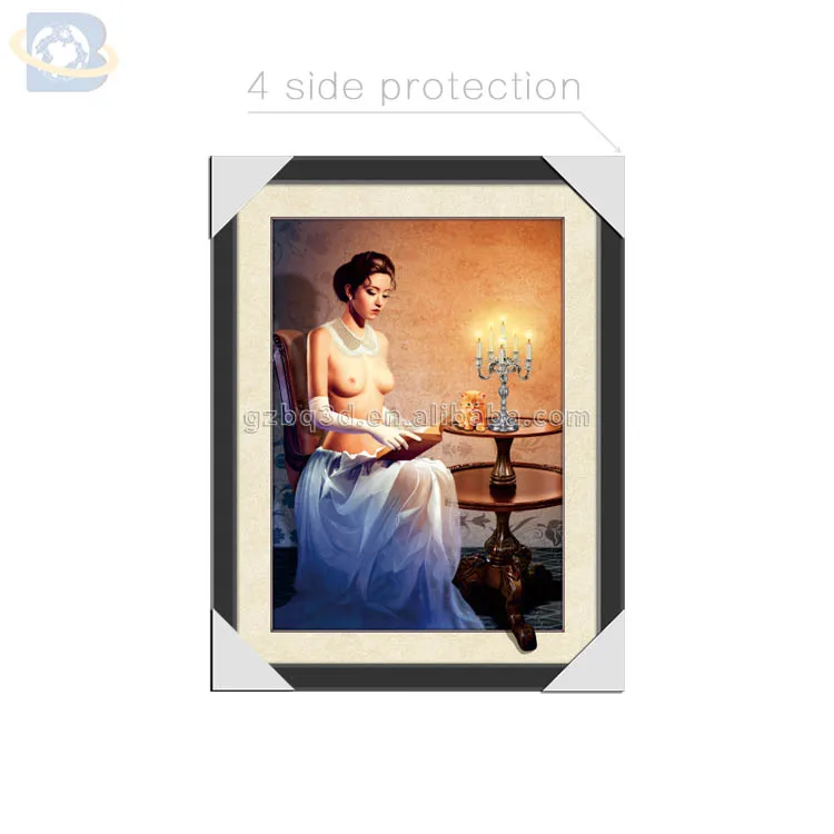 
30x40cm 5d lenticular lady portrait painting 5d portrait poster for living room decoration 