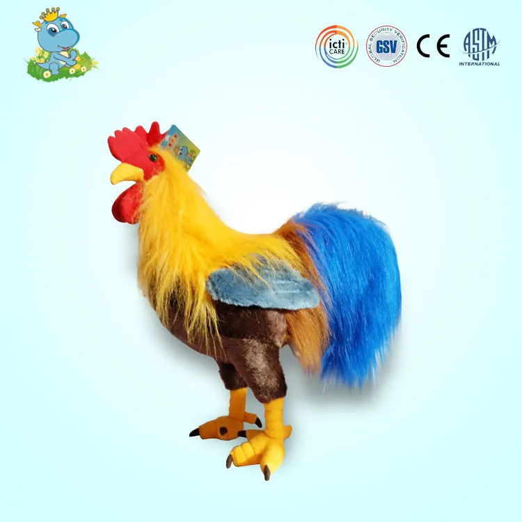 2016 new design customized lifelike stuffed plush Rooster toys for baby
