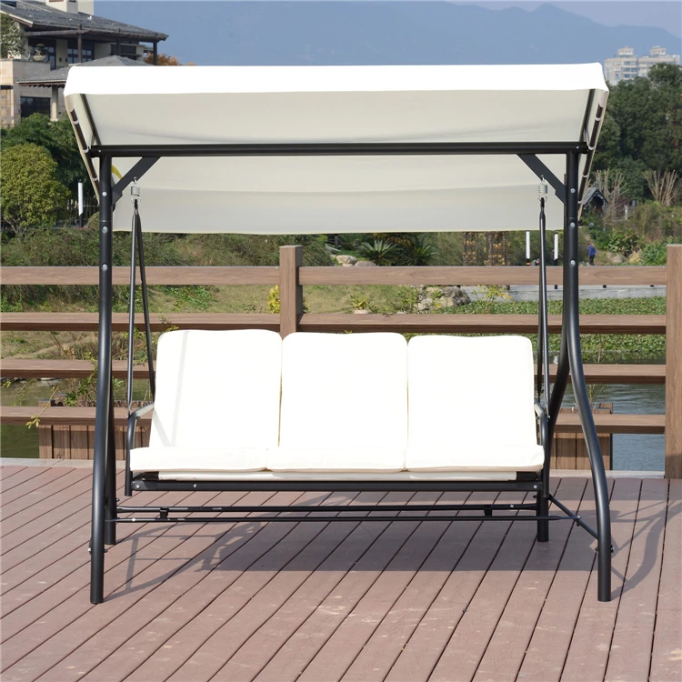 High Quality Metal 3 Seater Garden Swing Chair for Children