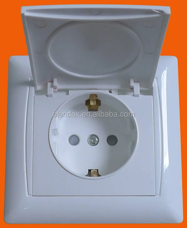 French style flush mounting 16A 3 pin wall socket outlet French socket (F6610)