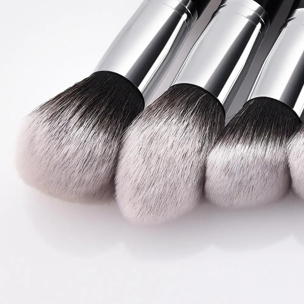 Набор кистей для макияжа Kabuki с черной деревянной ручкой, 14 шт.