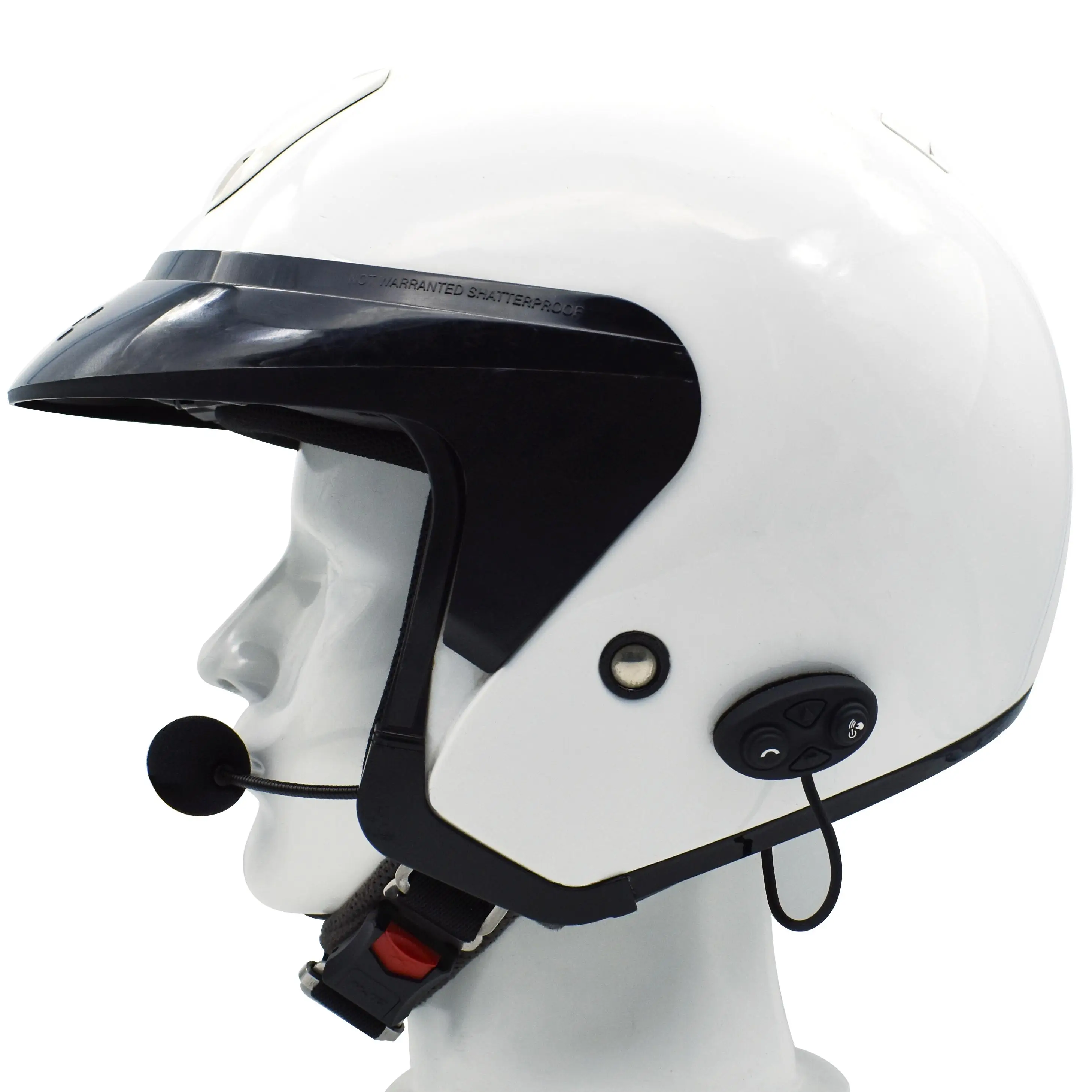 Waterproof and Noise cancelling Motorcycle Helmet Wireless Bluetooth intercom Headset/Headphone with Music+GPS Navigation