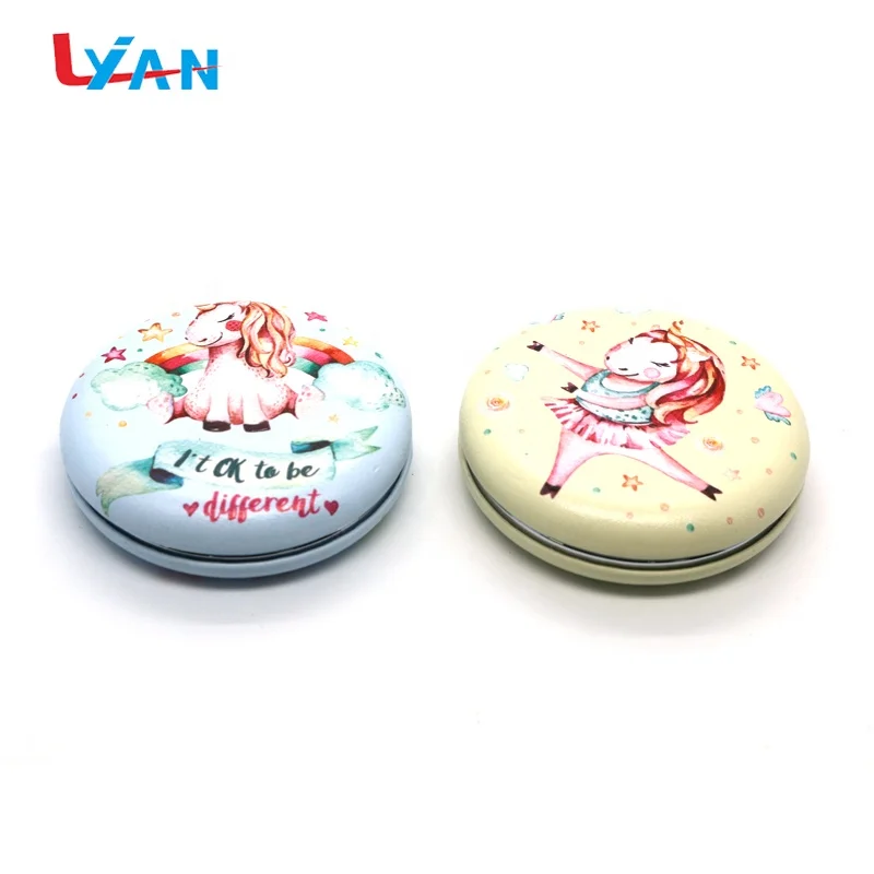 Custom Compact Private Label Pocket Mirror in Round Shape