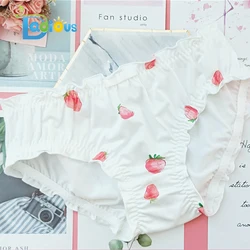 2019 Fashion Cute Strawberry Printing Sweet young Girls Underwear Women Panty
