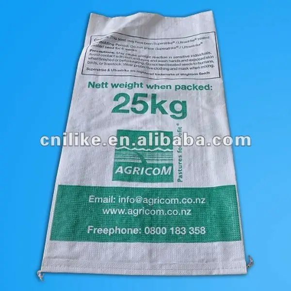 высокое качество печатных pp сплетенный 25kg мешок упаковки