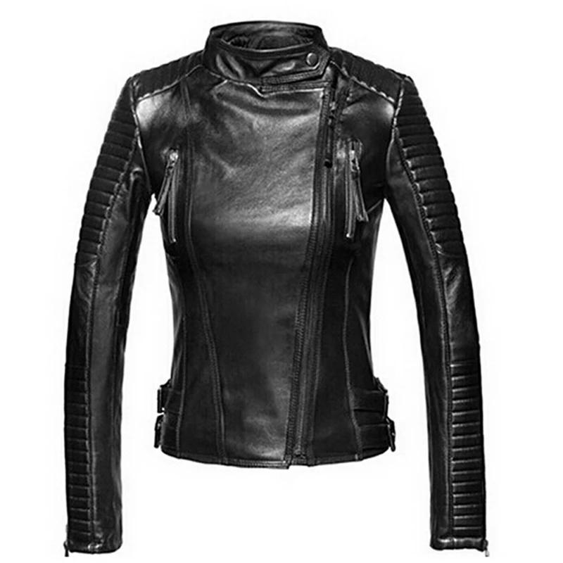 Compra chaqueta de cuero mujer online al por mayor de