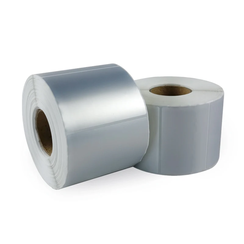 Matte Sliver pet label 60mm ~70mm width silver matte polyester for electronic appliance device Stickers