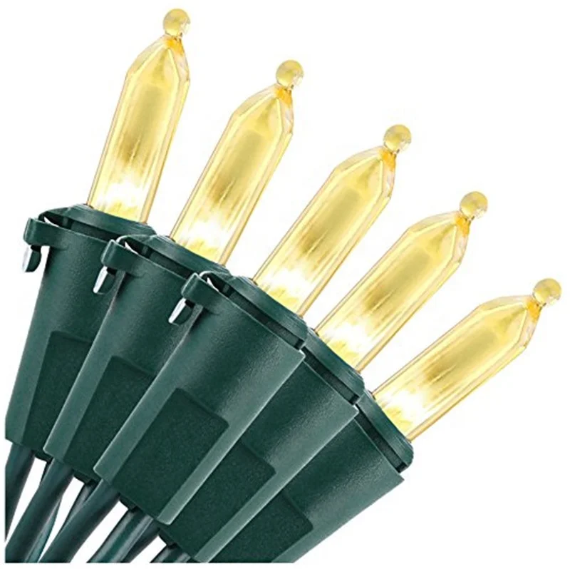 Certified 120V AC 70 Led C3 Smooth Mini String Light Warm White Indoor Outdoor M5 Christmas String  Lights